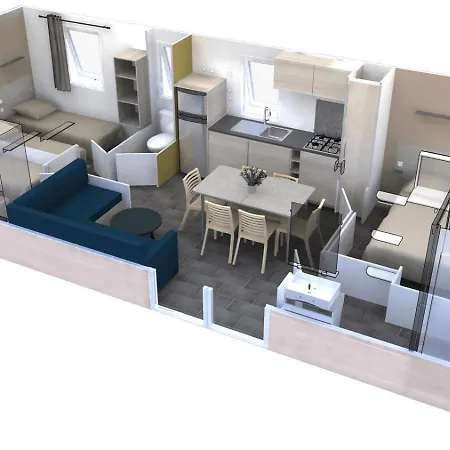 Mobilhome 6 Places Campingplads Houlgate
