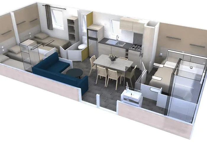 Mobilhome 6 Places Camping Houlgate